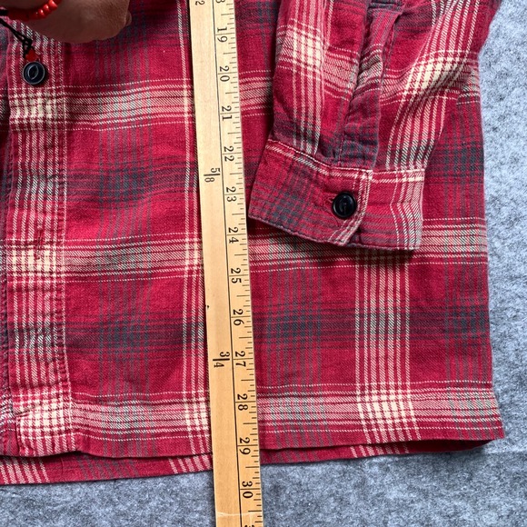 Vintage Bugle Boy Men's Medium‎ Red Flannel Long Sleeve Shirt - Picture 5 of 7